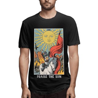Bubunite เสื้อยืดเด็กผู้ชาย พร้อมส่ง เสื้อยืดผ้าฝ้าย พิมพ์ลายไพ่ทาโรต์ Dark Souls Gildan JKdoje98HClejm50S-5XL