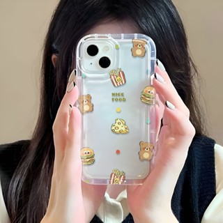 เคสโทรศัพท์มือถือ ลายแฮมเบอร์เกอร์ เฟรมฟราย สําหรับ iphone 14promax 11 13 12 7Plus X XS Max