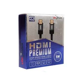 Cable HDMI 4K (V.2.0) M/M (5M) UNIFLEK สายถัก - A0129537 - A0129537