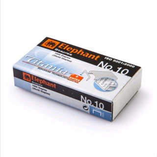 (1กล่อง) ลวดเย็บกระดาษ ลวดเย็บ เบอร์ 10 ตราช้าง รุ่น TITANIA…