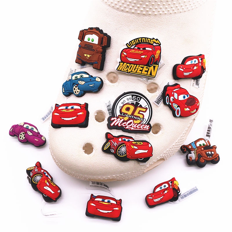 CROCS เข็มกลัด PVC ลายการ์ตูน Racing Story jibbitz 95 Lightning McQueen สําหรับตกแต่งรองเท้า FZL112