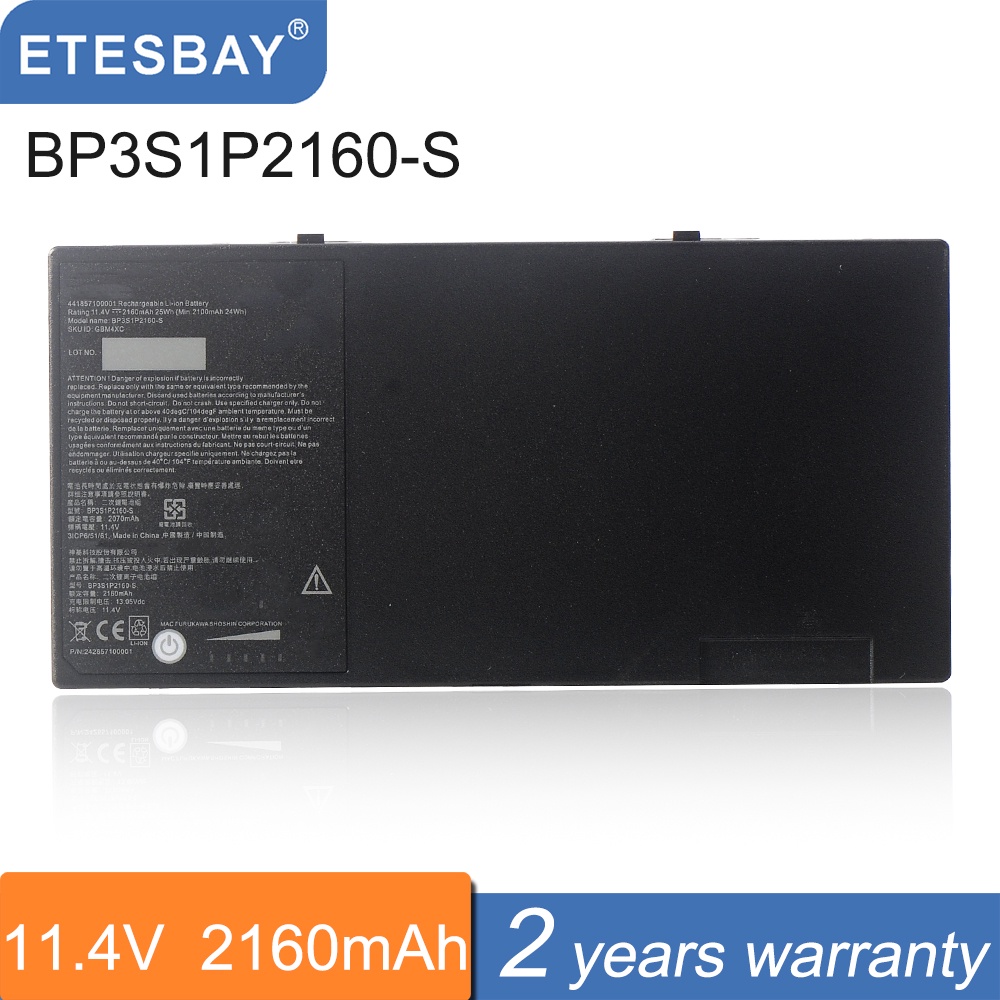 ETESBAY 11.4V 2160MAh BP3S1P2160 BP3S1P2160-S แบตเตอรี่แล็ปท็อปสำหรับ Getac F110แท็บเล็ต Series G8M3