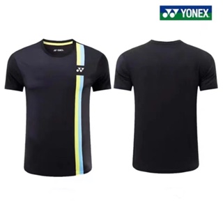 ใหม่ YONEX เสื้อกีฬาแบดมินตัน แขนสั้น ระบายอากาศ แบบแห้งเร็ว สําหรับผู้ชาย และผู้หญิง