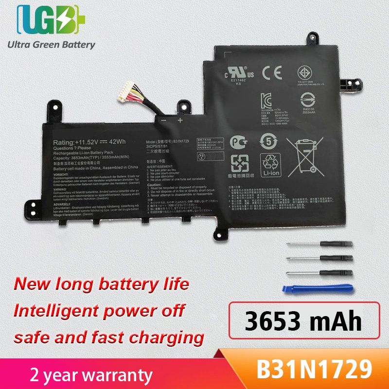 Original B31N1729แบตเตอรี่สำหรับ Asus VivoBook S530FA-BQ164T S530UA S530UN-BQ172T X530FA X530UA X530