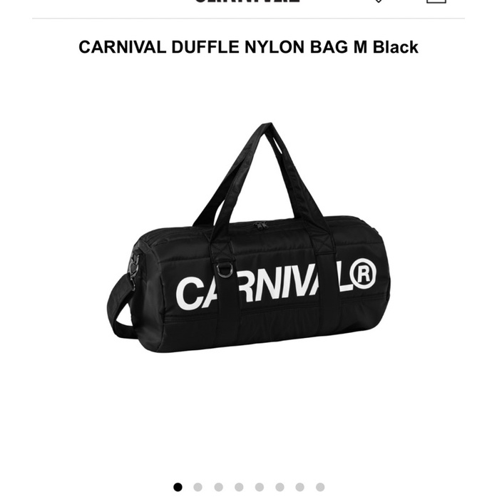 Carnival DUFFLE NYLON BAG ML Black ThaiPick