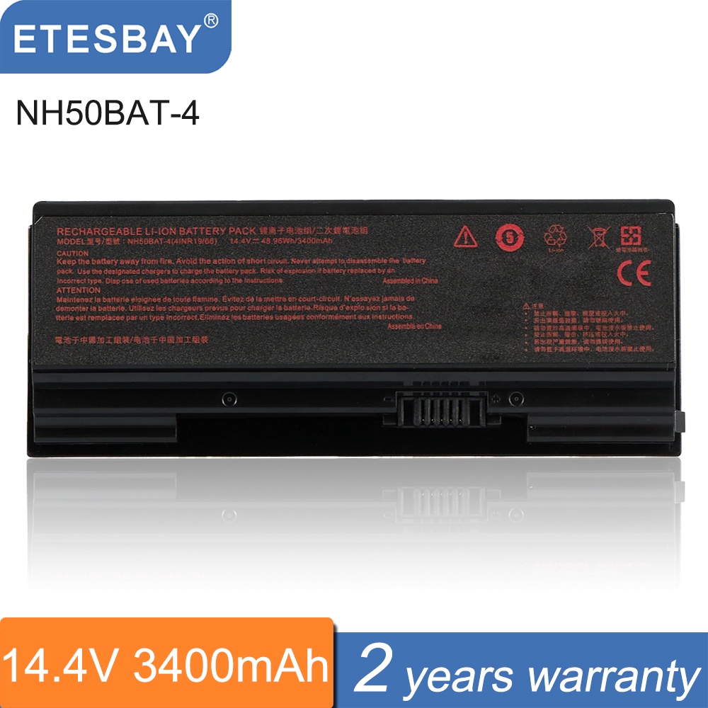 ETESBAY NH50BAT-4 2750Mah แบตเตอรี่สำหรับ Clevo NH70RAQ NH55EDQ NH50RA NH55RCQ NH58RDQ NH70RHQ NH58R