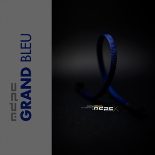 สายถักหุ้มสายไฟ ปลอกหุ้มสายไฟ ท่อถักเก็บสายไฟ 5-14มิล สีน้ำเงิน GRAND BLEU ยี่ห้อ MDPC-x