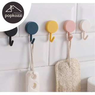 Popkozzi 10 ชิ้น ตะขอแขวนผนัง สติกเกอร์ติดผนัง สําหรับแขวนประตู ห้องครัว จัดระเบียบ ตะขอกาว