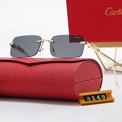 Cartier 023 ใหม่ แว่นตากันแดด แบรนด์หรู สําหรับผู้ชาย ผู้หญิง 3149