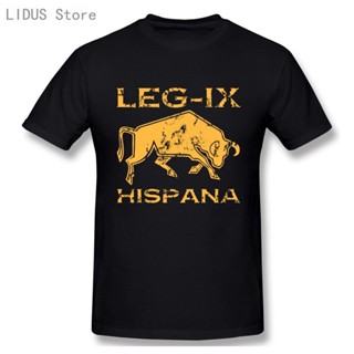 Bubunite แขนสั้นcrew neckเสื้อยืด พิมพ์ลาย Legio Ix Hispana Spanish 9Th Legion History สีขาว สไตล์โรมัน สําหรับคู่รักS