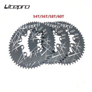 Litepro คู่ดิสก์วงกลมห่วงโซ่ BCD130/110จักรยานถนนพับอะลูมินัมอัลลอย Chainwheel อะไหล่จักรยาน