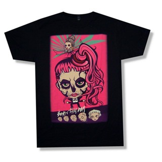 Bubunite เสื้อยืดชาย Lady Gaga "Born Cartoon" Blk 2013 Tour Born This Way Ball Printed Men T Shirt IpWl