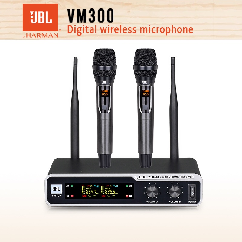 ไมค์ลอย JBLแท้VM300 wireless microphone ไมค์ลอยไร้สาย ไมค์ร้องเพลง ไมค์คาราโอเกะ ไมค์ลอยเสียงดี ไมโครโฟนไร้สาย