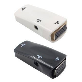 Yotome Hdmi-อะแดปเตอร์แปลง Female To Vga Female 1080P พร้อมสายเคเบิ้ลเสียงสําหรับ Pc