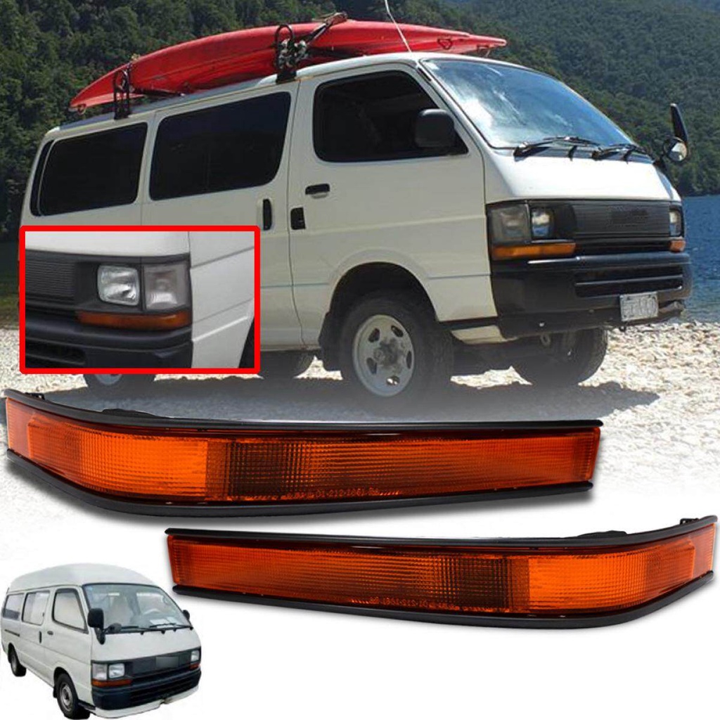 ไฟเลี้ยวใต้ไฟหน้า โฉมจรวด รุ่น โตโยต้า ไฮเอช TOYOTA HIACE YH112 LH112 ปี 1990 - 1995 สีส้ม 1 คู่ ซ้า