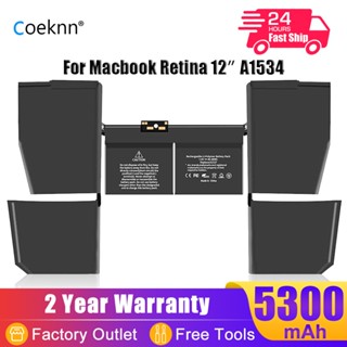 Coeknn A1527 A1705แบตเตอรี่แล็ปท็อปสำหรับ Apple Macbook Pro 12 "; A1534 Early 2015 2016กลาง2017 MF855 MK4M2 EMC2746 EMC2