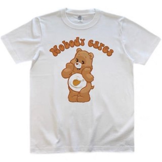 Bubunite เสื้อยืดผู้หญิง เสื้อยืดผ้าฝ้ายพรีเมี่ยม เสื้อยืดเกาหลีผ้าฝ้าย Care Bears🧡🐻 • Nobody cares T-Shirt