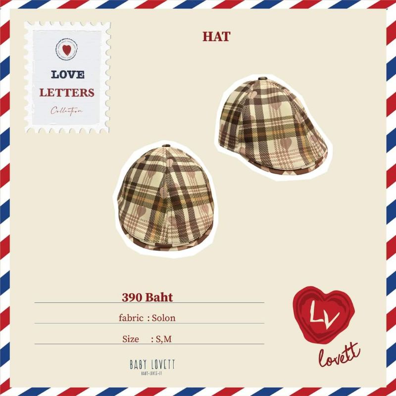 babylovett​ Love​LETTERS​ พร้อมส่ง หมวก​ s​ new