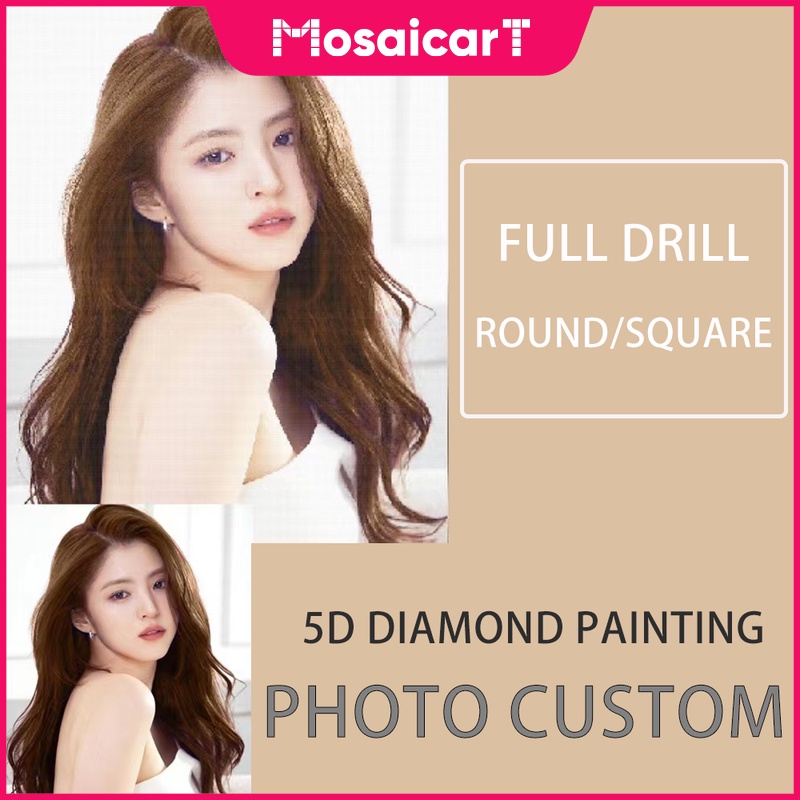 【MA Customize】 5D DIY ภาพวาดเพชรแบบกำหนดเอง ตัวการ์ตูน สัตว์ ดอกไม้ ทิวทัศน์ภาพเพชรปักครอสติช