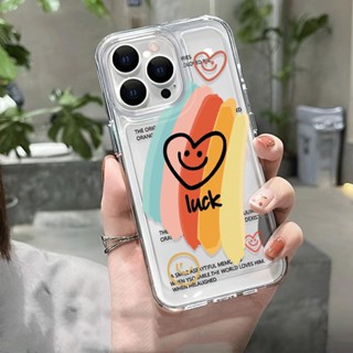 เคสโทรศัพท์มือถือ ลายหน้ายิ้มนําโชคน่ารัก สําหรับ iphone 14promax 13 12 11 7Plus 7 8 X XR XSMax