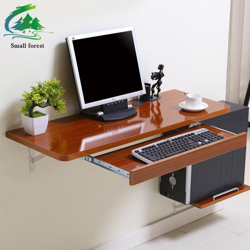 ▪▫[Small Forest]-โต๊ะคอมพิวเตอร์ตั้งโต๊ะแบบเรียบง่ายหน้าแรกโต๊ะพับติดผนัง Creative Notebook ติดผนังโต๊ะติดผนังพร้อมโต๊ะ