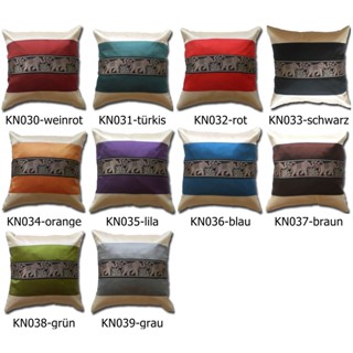 ปลอกหมอนผ้าไหมจีนลายริบบิ้นช้าง Cushion cover pillow สำหรับห้องนอน ห้องรับแขก ขนาด 40 X 40 cm จำนวน 1ชิ้น