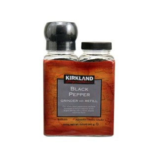 Kirkland Signature เคิร์กแลนด์ ซิกเนเจอร์ พริกไทยดำ พร้อมที่บดและขวดเติม 357g พริกไทยดำ พริกไทย