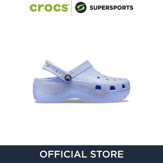 CROCS Classic Platform Glitter Clog รองเท้าลำลองผู้หญิง รองเท้าผู้หญิง