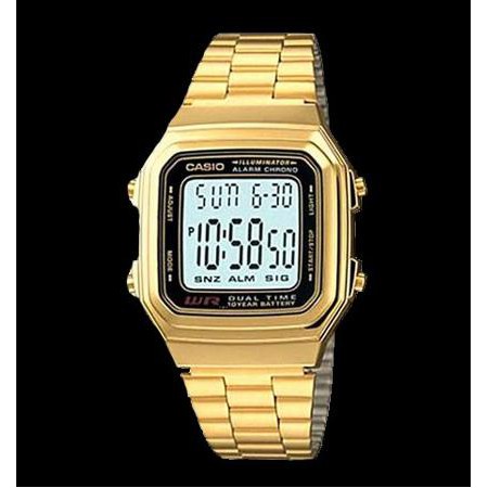 Casio นาฬิกา วินเทจดีไซน์ เรือนทอง สุดฮิต รุ่น A178WGA-1ADF  - มั่นใจ ของแท้ 100% ประกันศูนย์ CMG 1 ปี