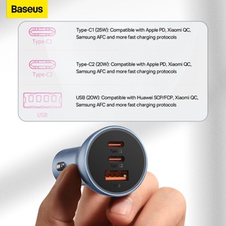 ๑✜✕Baseus ที่ชาร์จโทรศัพท์ในรถยนต์ 65W 60W 4.0 3.0 สําหรับ Xiaomi USB C Type C PD สําหรับ iPhone 13 Pro Max Xiaomi