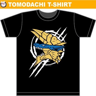 เสื้อยืดสีดำ เสื้อยืดผู้ชาย เสื้อยืด Monster Hunter “Jinouga” by Tomodachi T shirt_01 ลายการ์ตูน