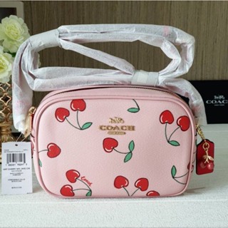 กระเป๋าสะพาย ลายน้องเชอรี่น่ารักมาก🍒COACH CE655 MINI JAMIE CAMERA BAG WITH HEART CHERRY PRINT