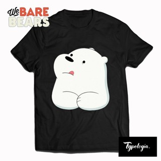 Bubunite เสื้อยืดเด็กผู้ชาย แขนสั้นcrew neckเสื้อยืดพรีเมี่ยม พิมพ์ลาย We BARE BEARS ICE BEARS-XXXXL