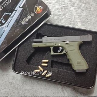 Mini Glock 17 Model Toy Gun Alloy 1:3 Pistol Keychain Assemble Disassemble Jedi Survival Pistols For Adult Kids Gift