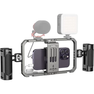 SmallRig Universal Phone Video Rig Kit with Handles, Aluminum Handheld Stabilizer for Live Streaming or Vlogging - 4121