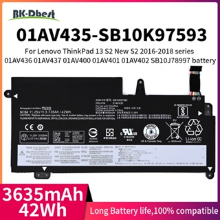 BK-Dbest 11.25V 42wh แบตเตอรี่แล็ปท็อป01AV435สำหรับ Lenovo ThinkPad 13 S2 1st 2nd Gen Chromebook SB10K97593 01AV436 01AV