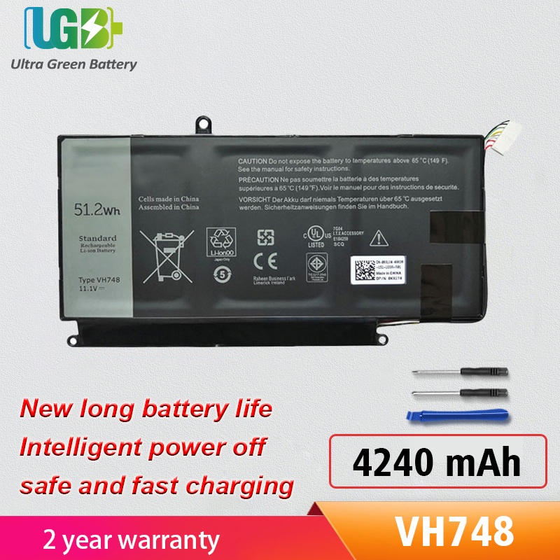 แบตเตอรี่ VH748เดิมสำหรับ Vostro 5460 5470 5560 14 5480สำหรับ Inspiron 14 5439 V5460D-1308 V5460D-13