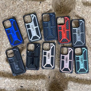 N112#@UAG ส่งด่วนจากไทย CASE  14PROMAX 14PLUS 13PROMAX เคสUAG กันกระแทก ลายเคฟล่า 112#