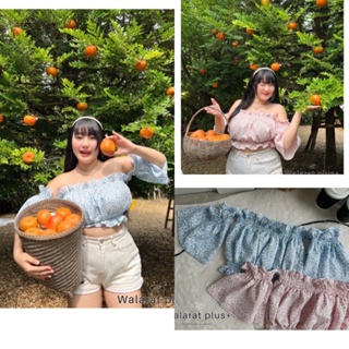 พร้อมส่ง   งานใหม่เสื้อเปิดไหล่ลายกุลาบสวยสุดๆ น่ารัก แบ๊วสุดๆ สาวY2kต้องมีแล้ววว สายทำคอนเทนท์ เสื้อแบบนี้ ใส่เที่ยว