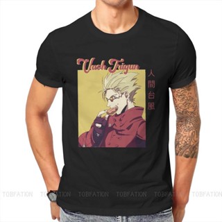 Bubunite เสื้อยืดชาย เสื้อยืดคอกลม พิมพ์ลายมังงะ Trigun Vash Hellsing สไตล์วินเทจ โกธิค ฮาราจูกุ สําหรับผู้ชาย