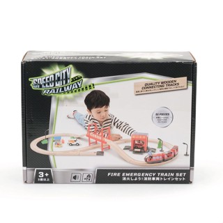 Speed City Railway Fire Emergency Wooden Motorize Train Set ToysRUs (931009)