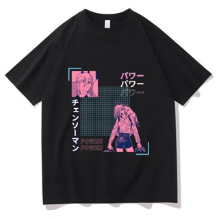 สะดวกสบาย เสื้อยืด ▧✗♀อนิเมะญี่ปุ่น Ayanami Rei เสื้อยืดมังงะ Chainsaw Man พิมพ์เสื้อยืดแฟชั่นลำลอง Unisex