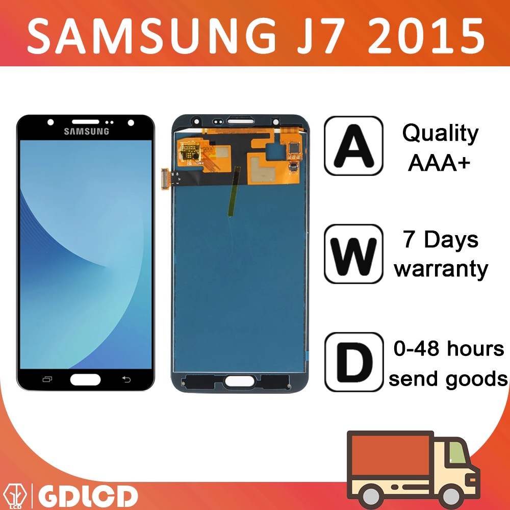หน้าจอ  Samsung Galaxy J7 2015 J700 Sm - J700F J700H J700H / Ds Amoled หน้าจอแสดงผล Lcd สําหรับ