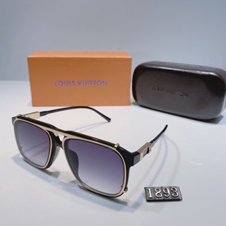 LV Tiktok Kwai แว่นตากันแดดแฟชั่น สีแดง ขนาดเล็ก สําหรับผู้ชาย และผู้หญิง UV400 2023