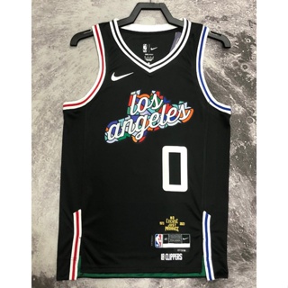 hot pressed 2023 nba Los Angeles Clippers No. 0 Westbrook black  basketball jersey