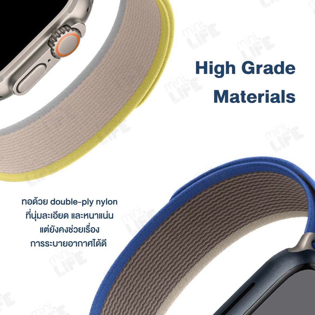 [ พร้อมส่ง ] สาย ผ้า สำหรับ iWatch trail loop band Strap สาย nylon series 1 - 10 se Ultra