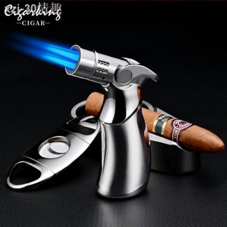 ●กล่องซิการ์CigarKing Cigar Cutter Cigar Lighter Ashtray Cigar Tool Set เครื่องตัดซิการ์สามชิ้น