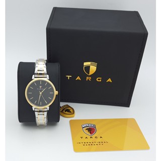 นาฬิกา TARGA WOMENS TA036510 QUARTZ BLACK DIAL TWO TONE พร้อมกล่อง (ใหม่)