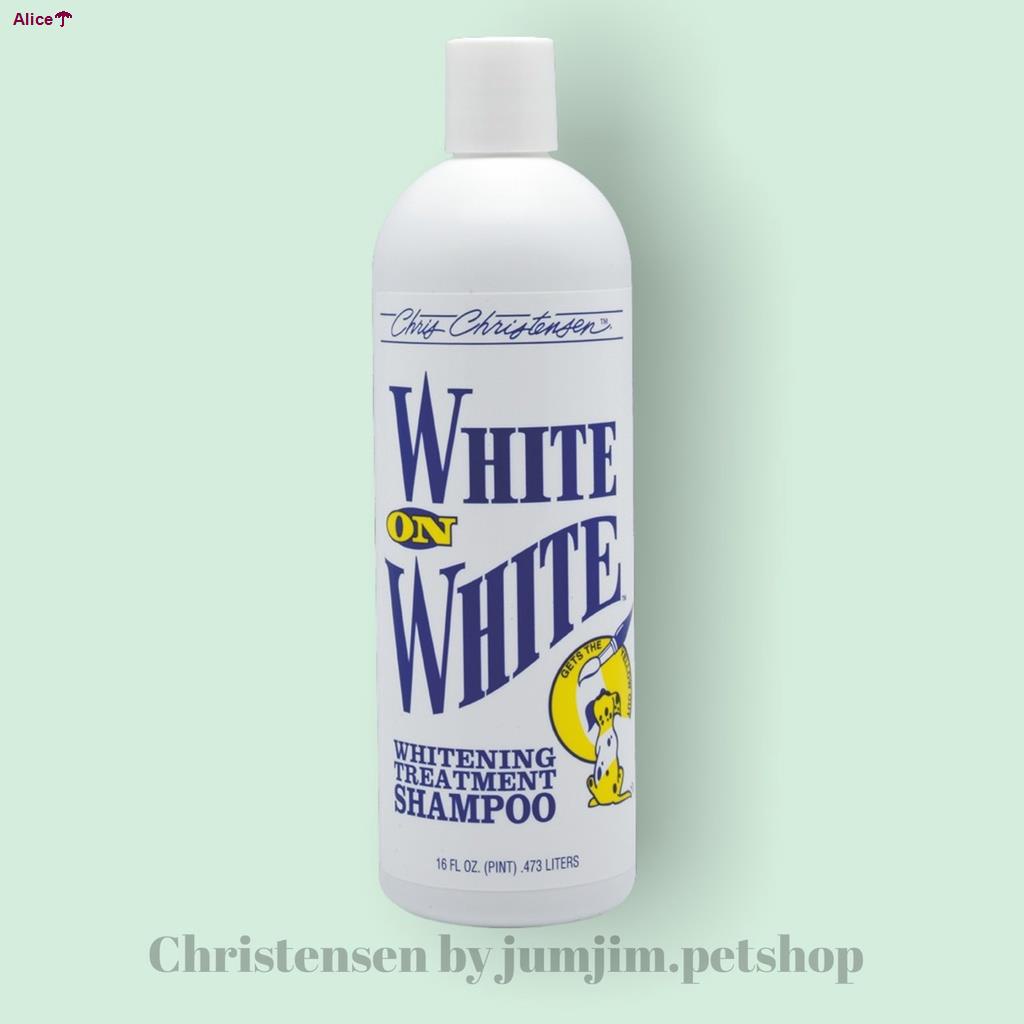 สไตล์การระเบิดchris​ Christensen​473มล.White​ on White  แชมพูสุนัขขนขาว แชมพูแมวขนขาว by jumjim.petshop
