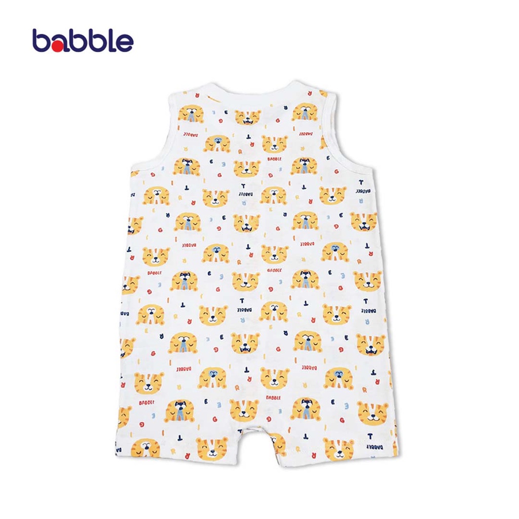 [ราคาพิเศษ] BABBLE จั้มสูทขาสั้น บอดี้สูทเด็ก แบบแขนกุด อายุ 3 เดือน ถึง 2 ปี คอลเลคชั่น Little Tiger (BDRS)